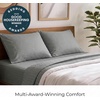 image:imageMellanni Iconic 4Piece Ultra Soft Sheet Set Queen Brown2364 Striped  Gray  Silver