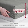 image:imageMellanni Iconic 4Piece Ultra Soft Sheet Set Queen Brown2364 Striped  Gray  Silver