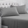 image:imageMellanni Iconic 4Piece Ultra Soft Sheet Set Queen Brown2364 Striped  Gray  Silver