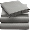 image:imageMellanni Iconic 4Piece Ultra Soft Sheet Set Queen Brown2364 Striped  Gray  Silver