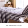 image:imageMellanni Iconic 4Piece Ultra Soft Sheet Set Queen Brown3395 Oxford Stripe Hazy Lilac