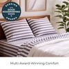 image:imageMellanni Iconic 4Piece Ultra Soft Sheet Set Queen Brown3395 Oxford Stripe Hazy Lilac
