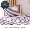 image:imageMellanni Iconic 4Piece Ultra Soft Sheet Set Queen Brown3395 Oxford Stripe Hazy Lilac