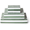 image:imageMellanni Iconic 4Piece Ultra Soft Sheet Set Queen Brown3436 Oxford Stripe Sage