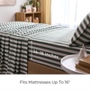 image:imageMellanni Iconic 4Piece Ultra Soft Sheet Set Queen Brown3436 Oxford Stripe Sage