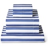image:imageMellanni Iconic 4Piece Ultra Soft Sheet Set Queen Brown3493 Oxford Stripe Blue Nova