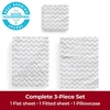image:imageMellanni Iconic 4Piece Ultra Soft Sheet Set Queen Brown5364 Chevron Gray