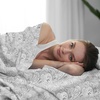 image:imageMellanni Iconic 4Piece Ultra Soft Sheet Set Queen Brown7394 Paisley Gray