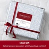 image:imageMellanni Iconic 4Piece Ultra Soft Sheet Set Queen Brown8561 Laced Sky Blue