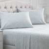 image:imageMellanni Iconic 4Piece Ultra Soft Sheet Set Queen Brown8561 Laced Sky Blue
