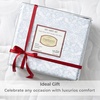 image:imageMellanni Iconic 4Piece Ultra Soft Sheet Set Queen Brown8561 Laced Sky Blue