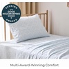 image:imageMellanni Iconic 4Piece Ultra Soft Sheet Set Queen Brown8561 Laced Sky Blue