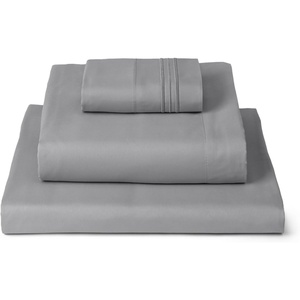 image:imageMellanni Iconic 4Piece Ultra Soft Sheet Set Queen Brown1364 Light Gray