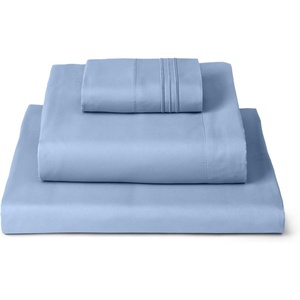image:imageMellanni Iconic 4Piece Ultra Soft Sheet Set Queen Brown1561 Sky Blue