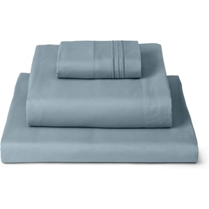 image:imageMellanni Iconic 4Piece Ultra Soft Sheet Set Queen Brown1583 Spa Blue