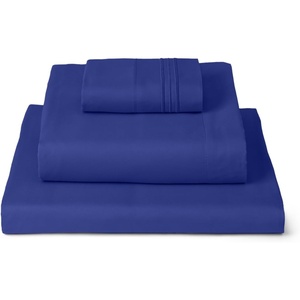 image:imageMellanni Iconic 4Piece Ultra Soft Sheet Set Queen Brown1597 Royal Blue