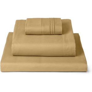 image:imageMellanni Iconic 4Piece Ultra Soft Sheet Set Queen Brown1862 Gold