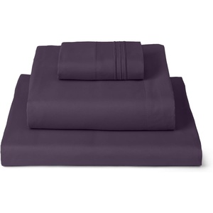 image:imageMellanni Iconic 4Piece Ultra Soft Sheet Set Queen Brown1952 Purple