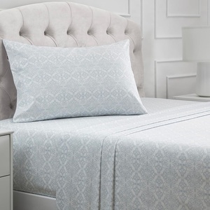 image:imageMellanni Iconic 4Piece Ultra Soft Sheet Set Queen Brown8561 Laced Sky Blue