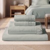 image:imageMellanni Iconic 4Piece Ultra Soft Sheet Set King Brown1284 Spa Mint