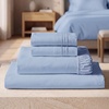 image:imageMellanni Iconic 4Piece Ultra Soft Sheet Set King Brown1561 Sky Blue