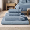 image:imageMellanni Iconic 4Piece Ultra Soft Sheet Set King Brown1573 Blue Hydrangea