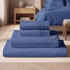 image:imageMellanni Iconic 4Piece Ultra Soft Sheet Set King Brown1593 Blue Nova