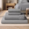 image:imageMellanni Iconic 4Piece Ultra Soft Sheet Set King Brown2364 Striped  Gray  Silver