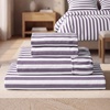 image:imageMellanni Iconic 4Piece Ultra Soft Sheet Set King Brown3395 Oxford Stripe Hazy Lilac