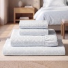 image:imageMellanni Iconic 4Piece Ultra Soft Sheet Set King Brown8561 Laced Sky Blue