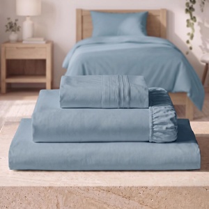 image:imageMellanni Iconic 4Piece Ultra Soft Sheet Set King Brown1573 Blue Hydrangea