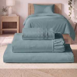 image:imageMellanni Iconic 4Piece Ultra Soft Sheet Set King Brown1583 Spa Blue