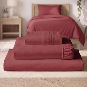 image:imageMellanni Iconic 4Piece Ultra Soft Sheet Set King Brown1752 Brick Red