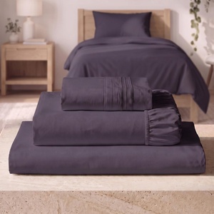 image:imageMellanni Iconic 4Piece Ultra Soft Sheet Set King Brown1952 Purple