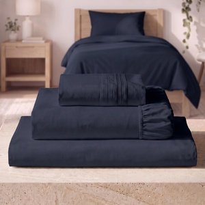 image:imageMellanni Iconic 4Piece Ultra Soft Sheet Set King Brown1959 Navy Blue