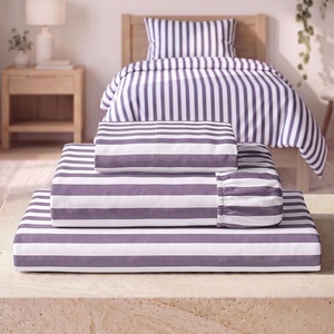 image:imageMellanni Iconic 4Piece Ultra Soft Sheet Set King Brown3395 Oxford Stripe Hazy Lilac