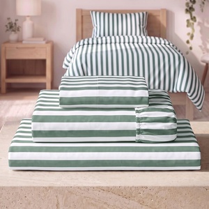 image:imageMellanni Iconic 4Piece Ultra Soft Sheet Set King Brown3436 Oxford Stripe Sage
